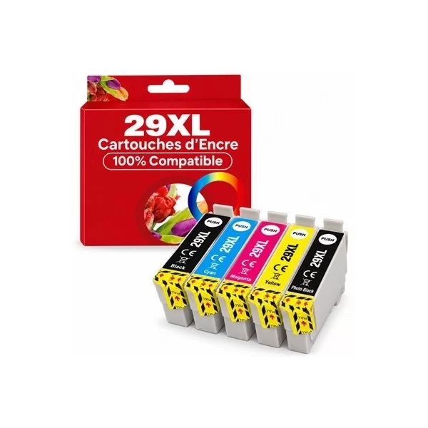 cartouches encre compatibles pour imprimante Epson XP-332  LOT de 5 pas cher | k2print