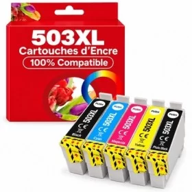 Epson 503XL - pack 5 Cartouches d'encre compatible Grande Capacité pas cher | k2print