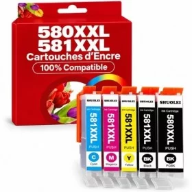 Cartouches encre Compatible Canon PGI-580XXL / CLI-581XXL Haute Capacité pas cher | k2print