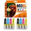 Epson 603XL cartouches d'encre compatibles - pack de 8 ( 2x18ml + 6x14ml) pas cher | k2print