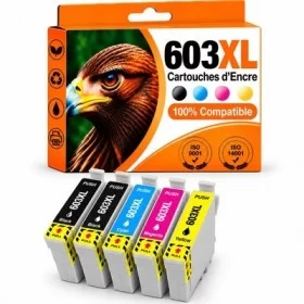 Epson 603XL Pack + 1 Noir cartouches d'encre compatibles ( 2x18ml + 3x14ml) pas cher | k2print