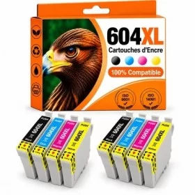 Epson 604XL pack Cartouche d'encre compatible Grande Capacité ( 2x16.5ml + 6x14ml ) pas cher | k2print