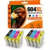 Epson 604XL pack Cartouche d'encre compatible Grande Capacité ( 2x16.5ml + 6x14ml ) pas cher | k2print